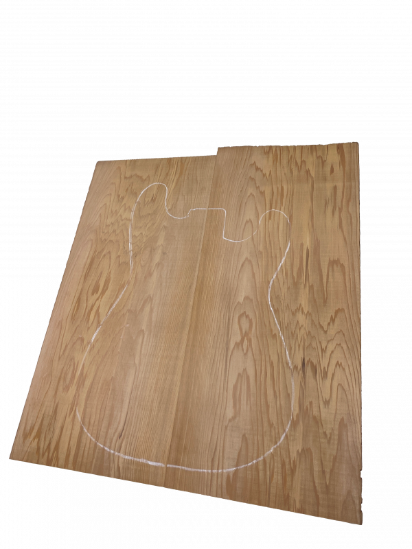 Body Western Red Cedar Canadian Origin, grainmatched, 2-pcs.